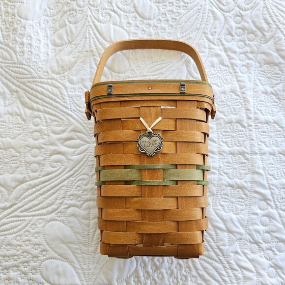 Longaberger Yankee Candle Handmade Basket With Candle and Made with Love Charm - Picture 15 of 15